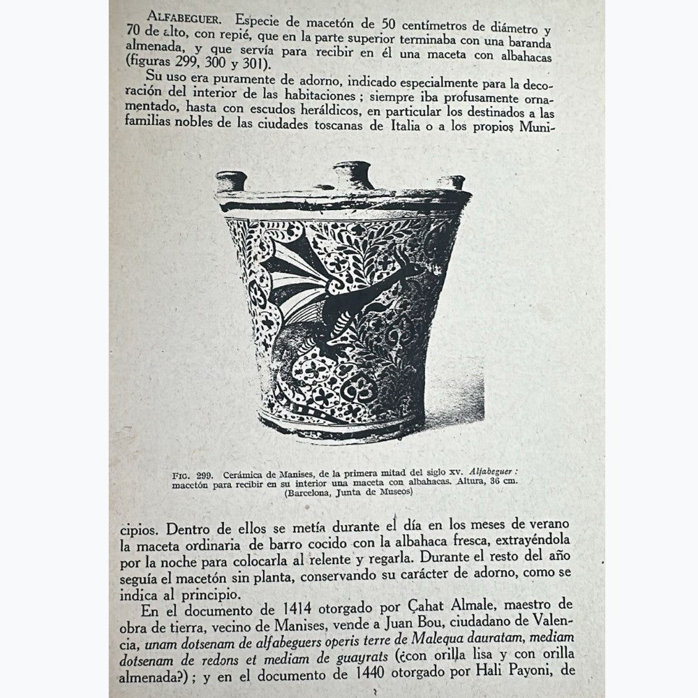 Alfabeguer de Manises – Siglo XV