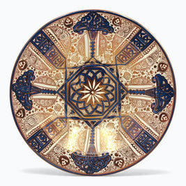 Plato de estrella mudéjar en reflejo metálico