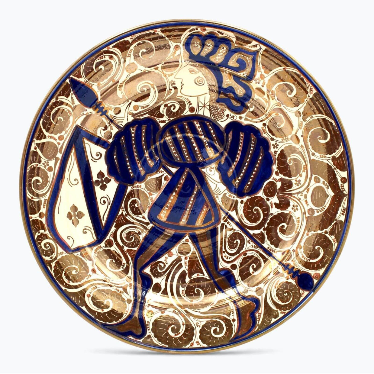 Plato del caballero en reflejo metálico