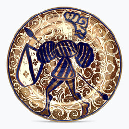 Plato del caballero en reflejo metálico