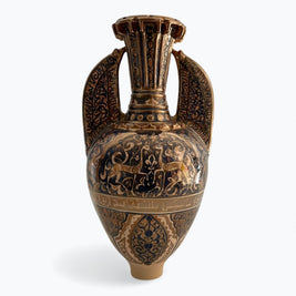 Ánfora de reflejo metálico hispanomorisca de gacelas afrontadas