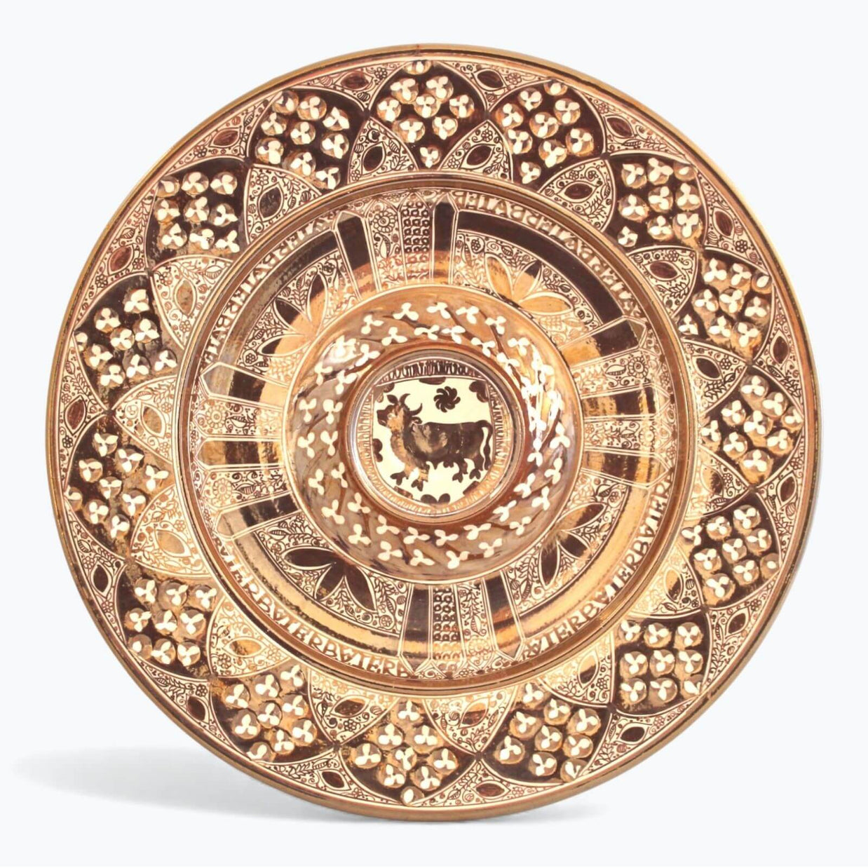 Plato constelación del toro en reflejo metálico